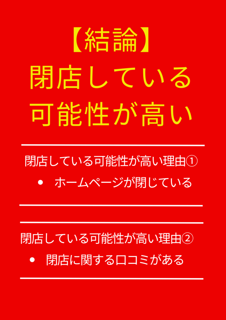 恋愛中毒閉店している